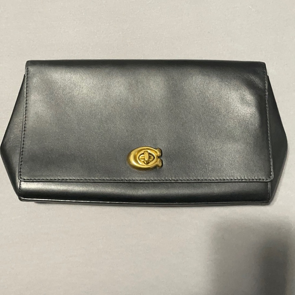 Coach black clutch